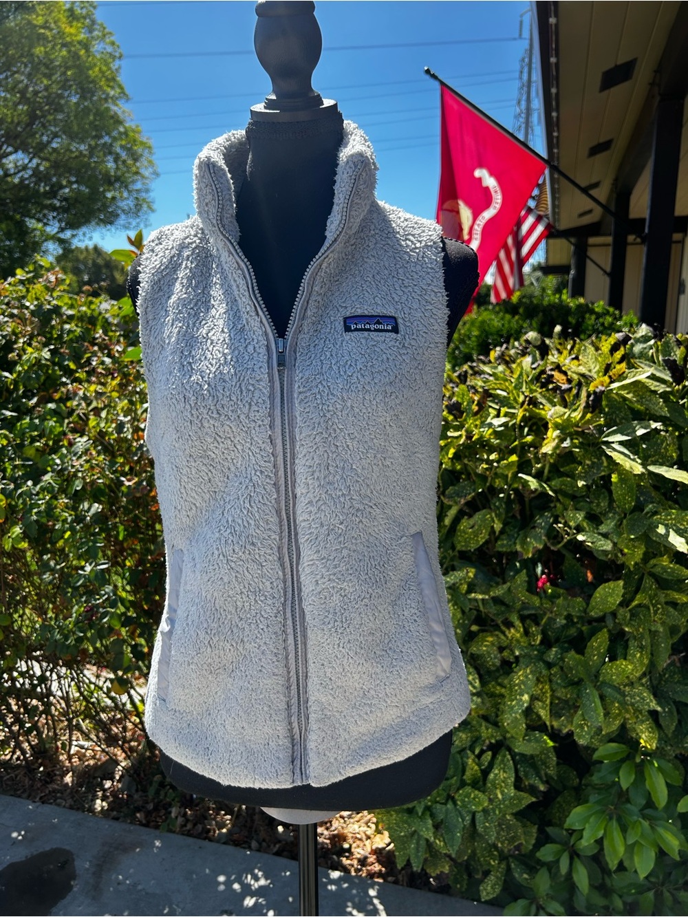 Patagonia Los Gatos Fleece Vest Gray Women’s S granola hiking outdoors gorpcore